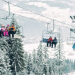 Pokoje Białka Tatrzańska – narciarze na wyciągu